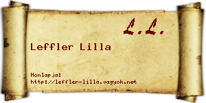 Leffler Lilla névjegykártya